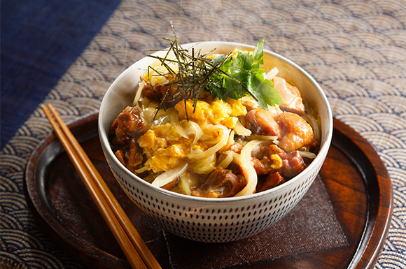 レンジで親子丼