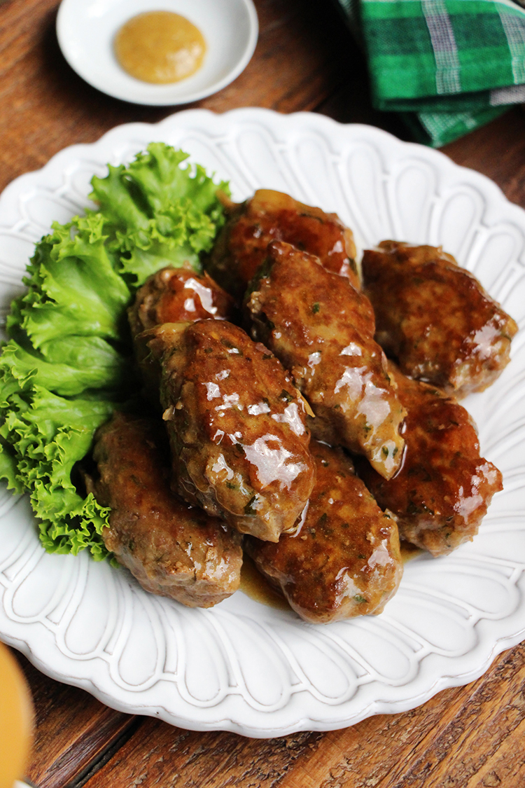 牛肉とごぼうの照り焼きつくね