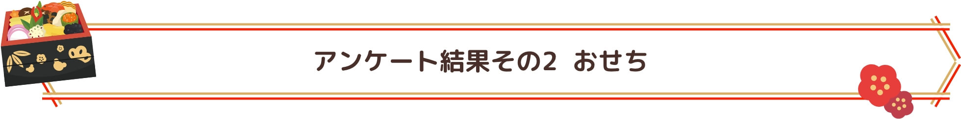 アンケート結果その2 おせち