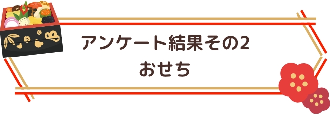 アンケート結果その2 おせち