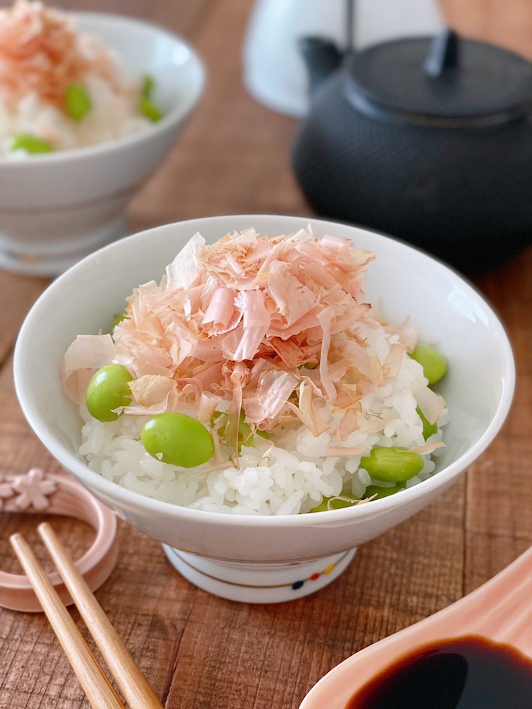 おかかたっぷり！枝豆ごはん