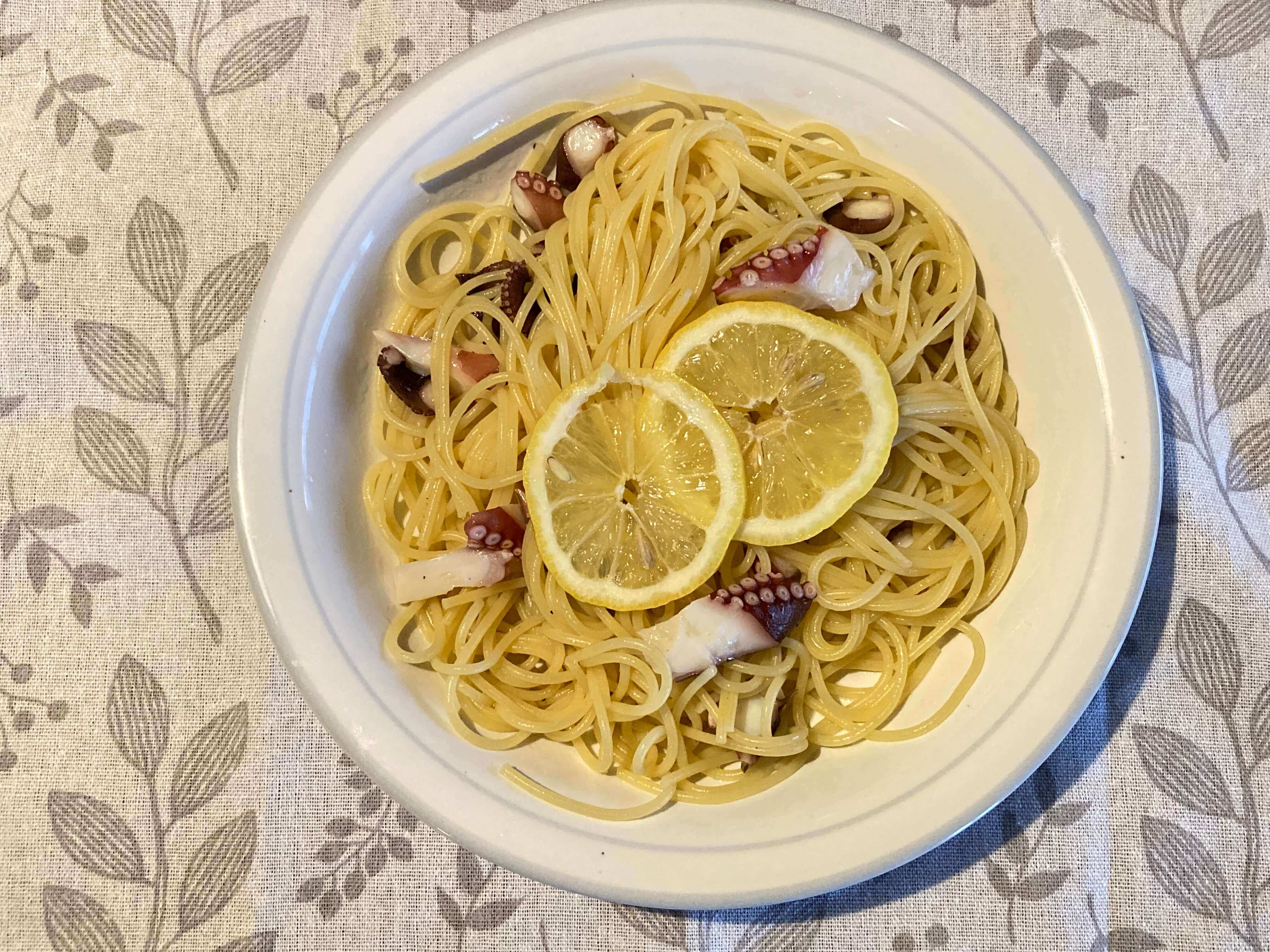 我が家の「たことレモンの冷製パスタ」
