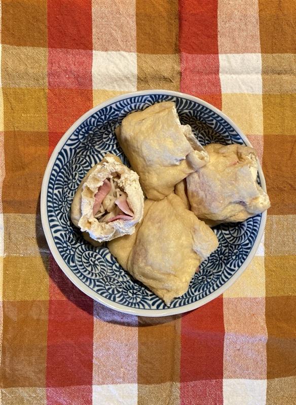 我が家の「油揚げのきのこ巾着」