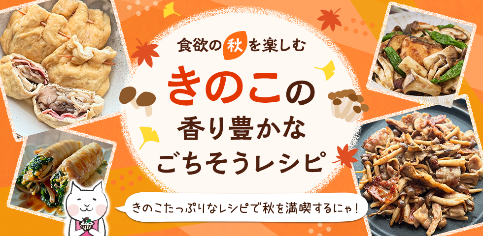 【食欲の秋を楽しむ】きのこの香り豊かなごちそうレシピ