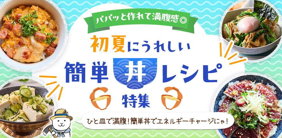 【パパッと作れて満腹感◎】初夏にうれしい簡単丼レシピ特集